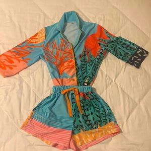 Vibrant Print 2-pc Short Set